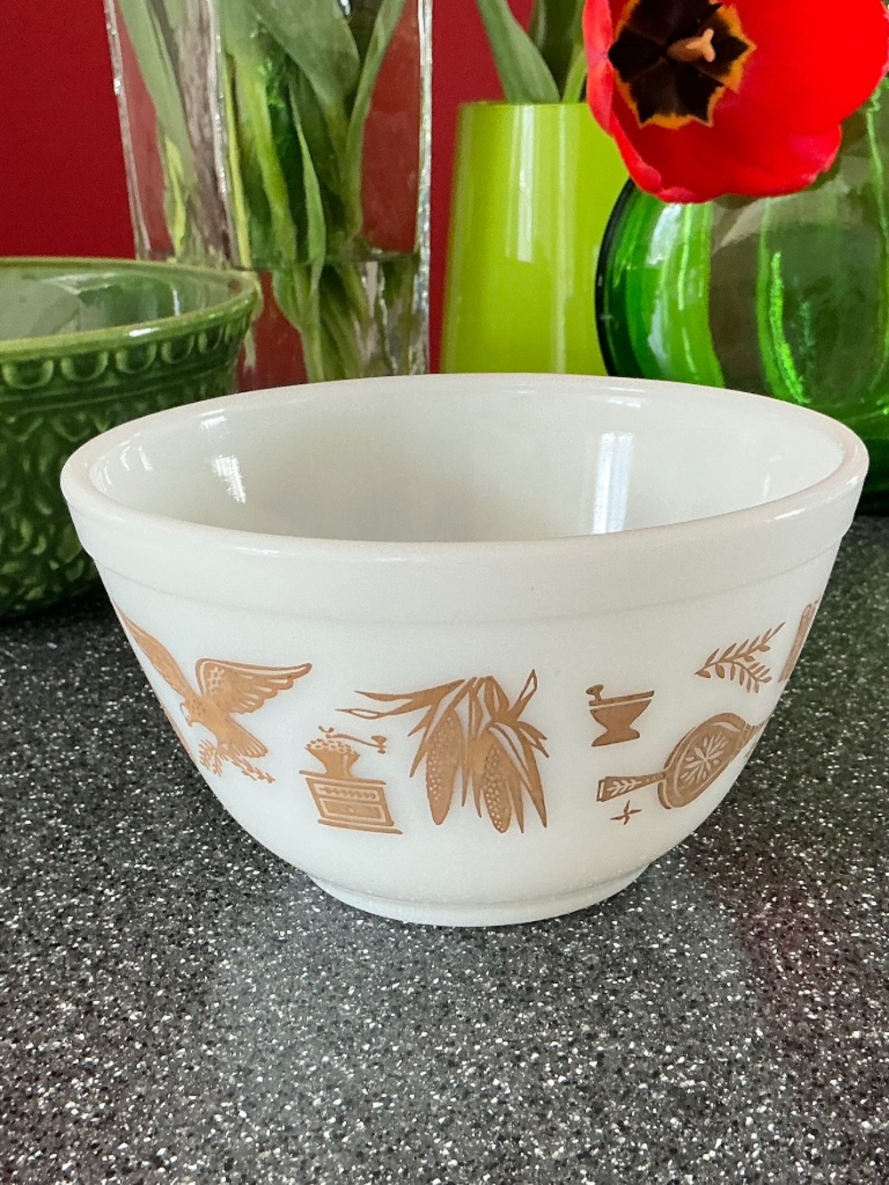 Pyrex Early American Vintage Bowl Glass #401 1 1/2 Pint - Picture 14 of 16